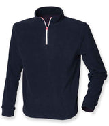 Finden + Hales Zip Neck Piped Micro Fleece | Navy/White thumbnail 3