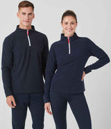 Finden + Hales Zip Neck Piped Micro Fleece | Navy/White thumbnail 1