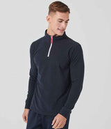 Finden + Hales Zip Neck Piped Micro Fleece | Navy/White thumbnail 2