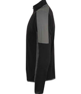 Finden + Hales Contrast Zip Neck Midlayer Top | Black/Gunmetal thumbnail 3