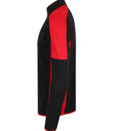 Finden + Hales Contrast Zip Neck Midlayer Top | Black/Red thumbnail 3