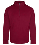 Finden + Hales 1/4 Zip Tracksuit Top | Burgundy/Burgundy thumbnail 3