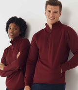 Finden + Hales 1/4 Zip Tracksuit Top | Burgundy/Burgundy thumbnail 2