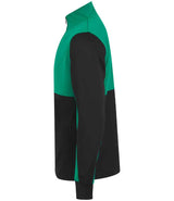 Finden + Hales 1/4 Zip Tracksuit Top | Black/Emerald thumbnail 7