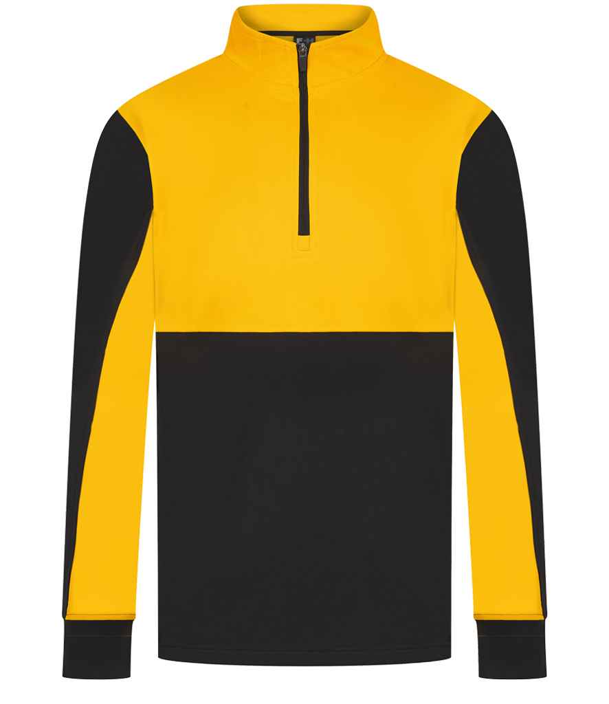 Finden + Hales 1/4 Zip Tracksuit Top | Black/Gold