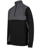 Finden + Hales 1/4 Zip Tracksuit Top | Black/Gunmetal thumbnail 4