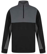 Finden + Hales 1/4 Zip Tracksuit Top | Black/Gunmetal thumbnail 1