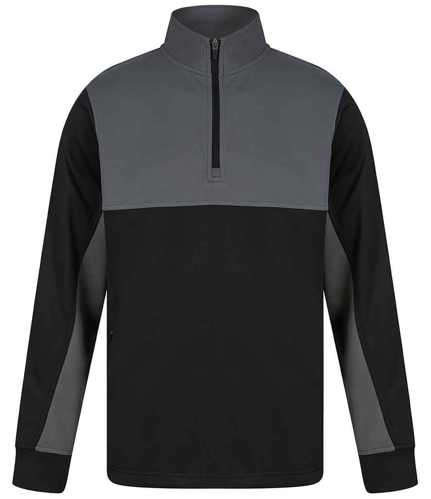 Finden + Hales 1/4 Zip Tracksuit Top | Black/Gunmetal