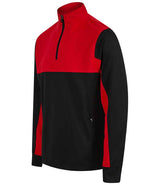 Finden + Hales 1/4 Zip Tracksuit Top | Black/Red thumbnail 4