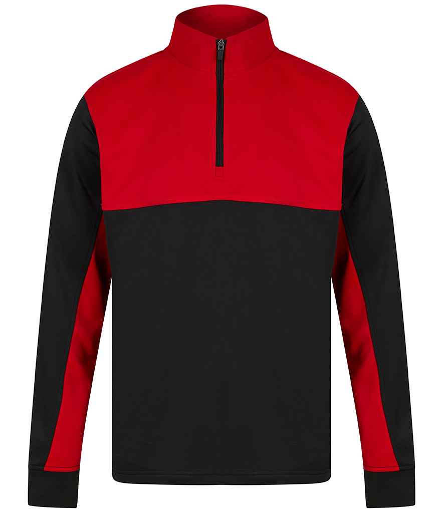 Finden + Hales 1/4 Zip Tracksuit Top | Black/Red