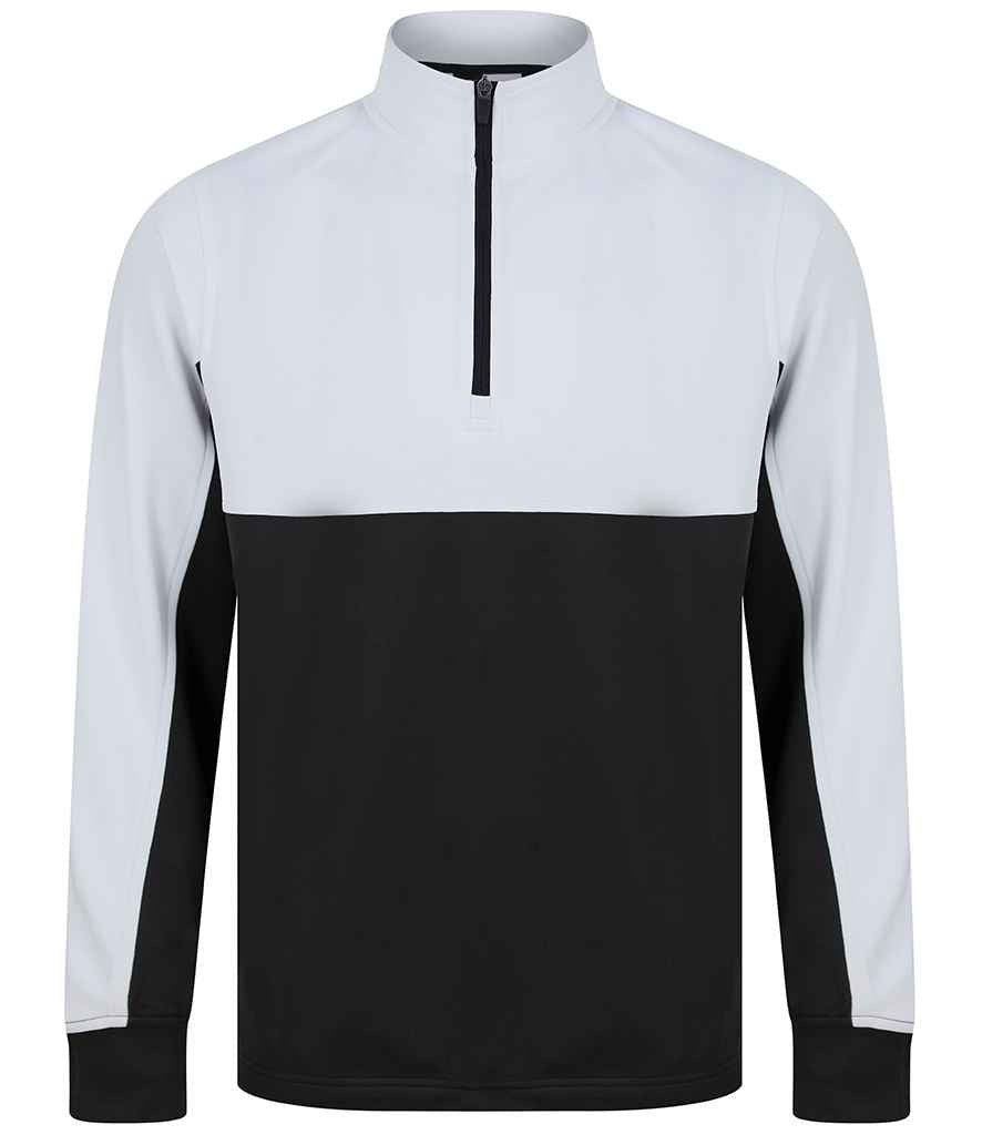 Finden + Hales 1/4 Zip Tracksuit Top | Black/White