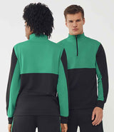 Finden + Hales 1/4 Zip Tracksuit Top | Black/Emerald thumbnail 3