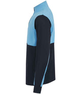 Finden + Hales 1/4 Zip Tracksuit Top | Navy/Sky blue thumbnail 3