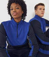 Finden + Hales 1/4 Zip Tracksuit Top | Navy/Royal Blue thumbnail 2
