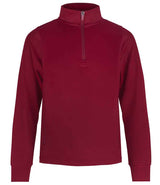 Finden + Hales Kids 1/4 Zip Tracksuit Top | Burgundy/Burgundy thumbnail 3