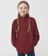 Finden + Hales Kids 1/4 Zip Tracksuit Top | Burgundy/Burgundy thumbnail 1