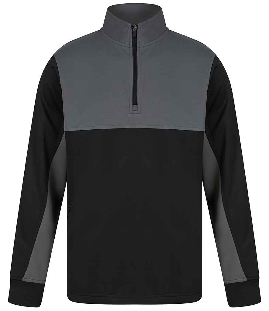 Finden + Hales Kids 1/4 Zip Tracksuit Top | Black/Gunmetal