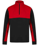 Finden + Hales Kids 1/4 Zip Tracksuit Top | Black/Red thumbnail 1