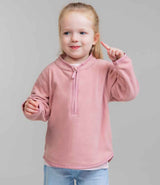 Larkwood Kids 1/2 Zip Lightweight Fleece | Soft Pink thumbnail 1