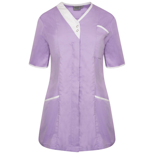 Asymmetrical Ladies Tunic - Lilac/White Trim - 24
