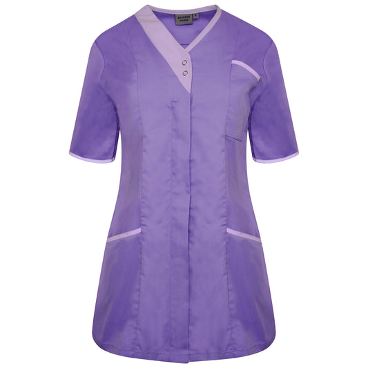 Asymmetrical Ladies Tunic - Purple/Lilac Trim - 28