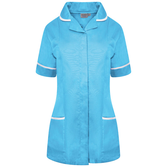 Ladies Tunic with Round Collar - Honeybird/White Trim - 26