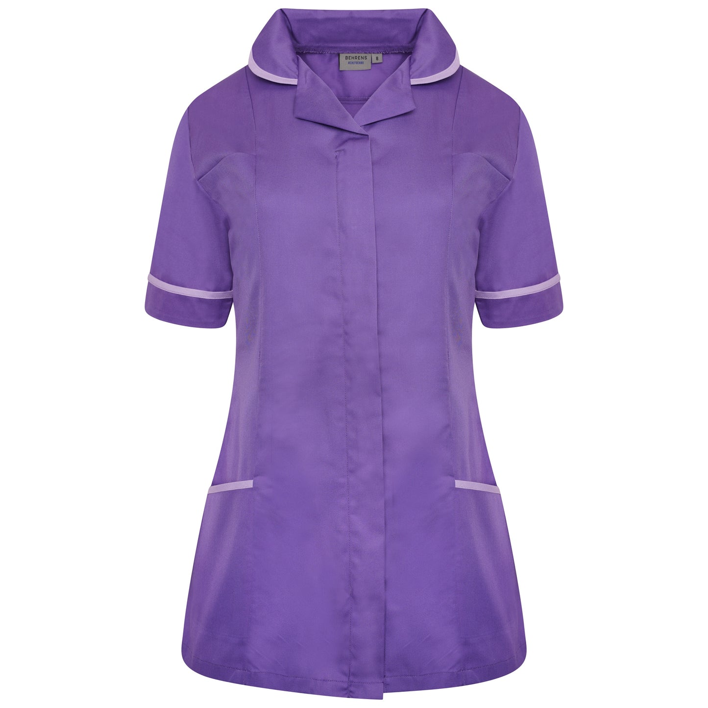 Ladies Tunic with Round Collar - Purple/Lilac Trim - 28