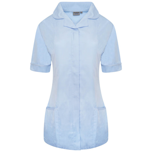 Ladies Tunic with Round Collar - Sky/Sky Trim - 20