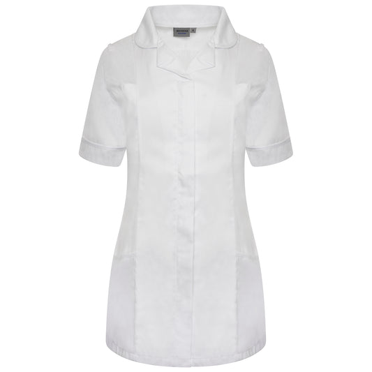 Ladies Tunic with Epaulette Loops - White - 24