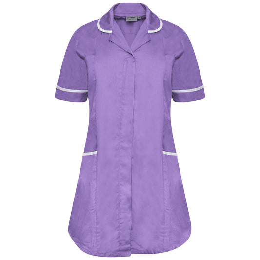 Ladies Materity Tunic - Lilac/White Trim - 18
