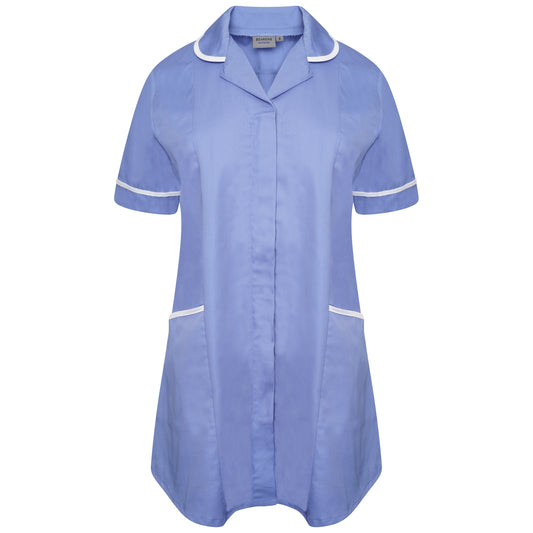 Ladies Materity Tunic - Metro Blue/White Trim - 24