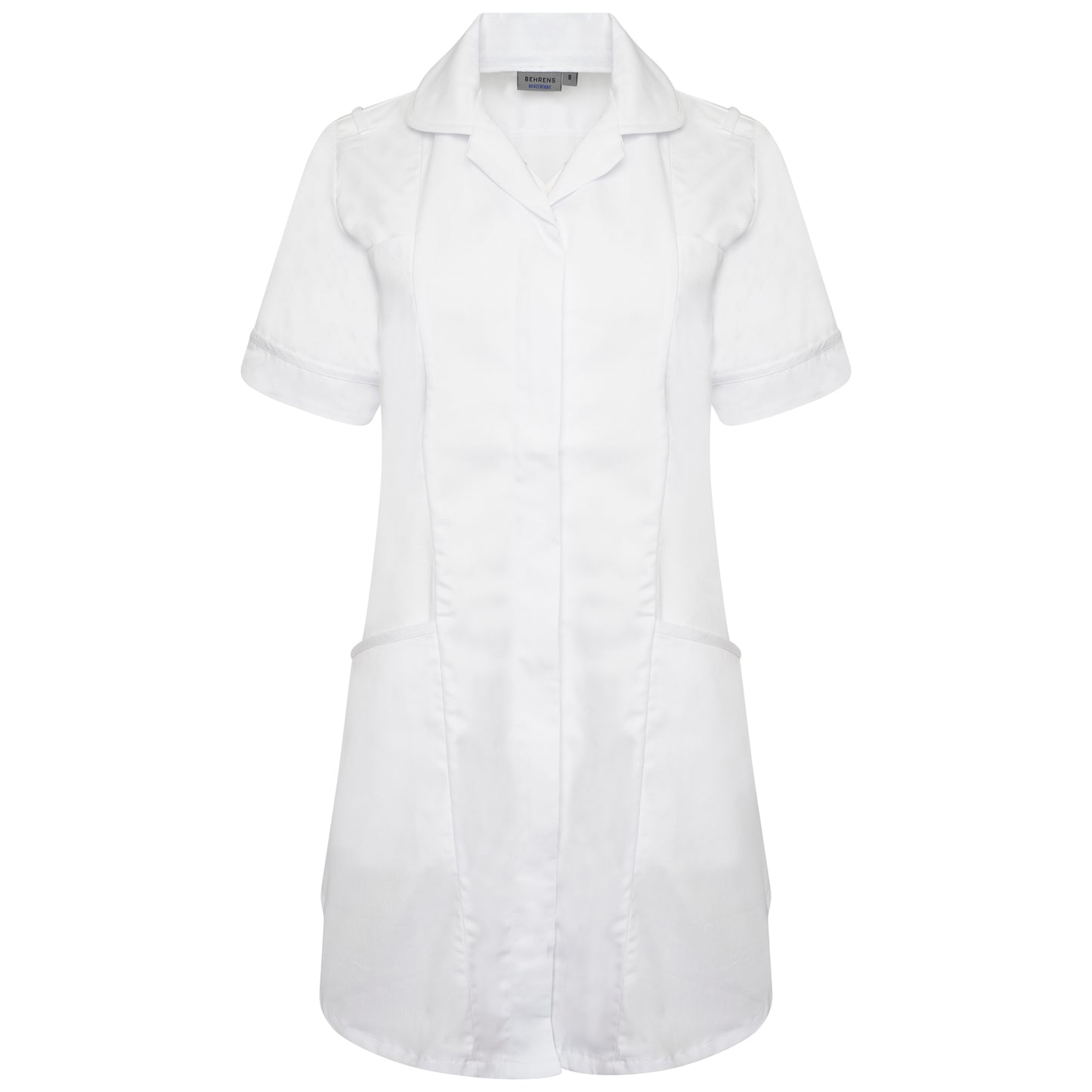 Ladies Materity Tunic with Epaulette Loops - White - 28