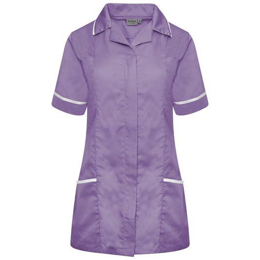 Ladies Tunic Revere. Colour: Lilac/White Trim. Size: 8