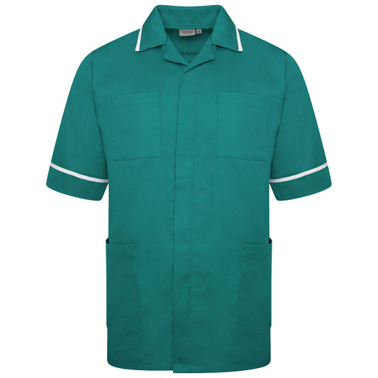 Male Tunic - Bottle Green/White Trim - 34