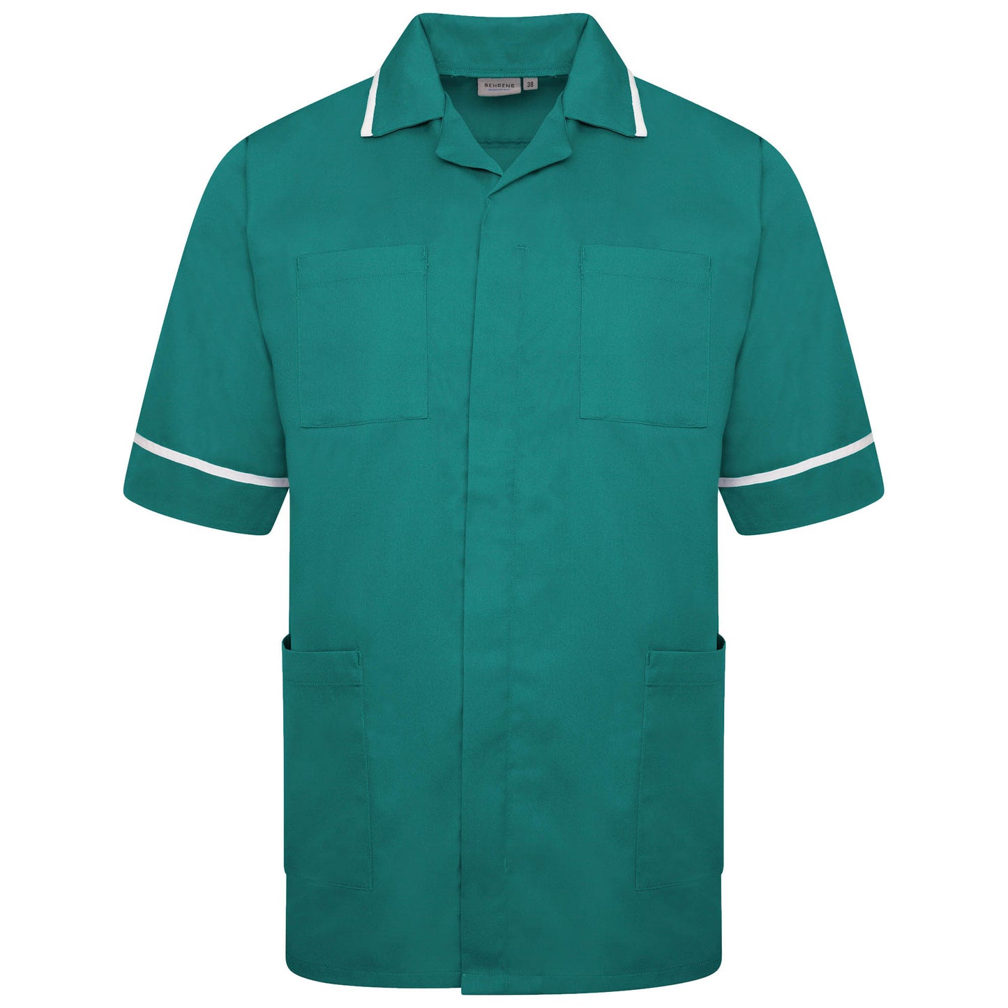 Male Tunic - Bottle Green/White Trim - 36