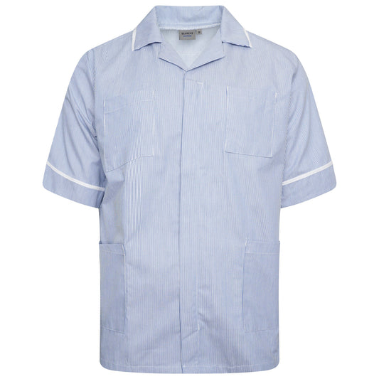 Male Tunic - Blue/White Stripe/White Trim - 34