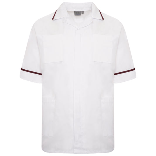 Male Tunic - White/Maroon Trim - 48