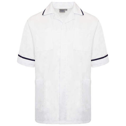 Male Tunic - White/Navy Trim - 50