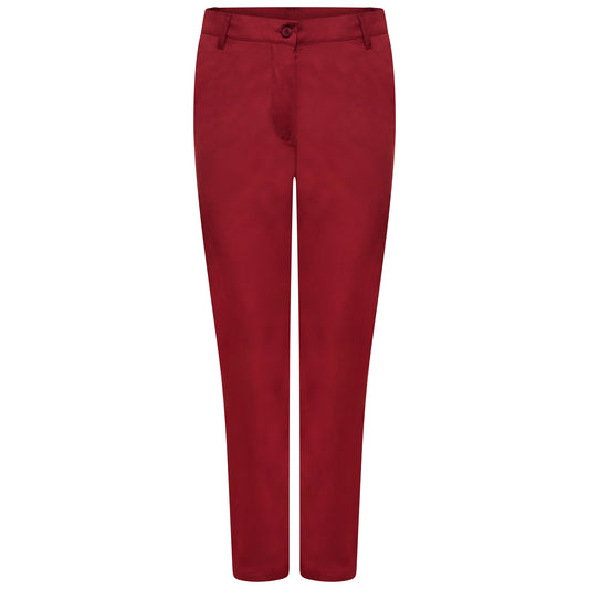 Ladies Trousers - Maroon - 26 - Unhemmed