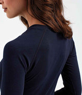 Onna by Premier Ladies Unstoppable Fresh Underscrub Base Layer | Heather Navy thumbnail 3