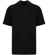 Native Spirit Drop Shoulder Piqué Polo Shirt | Black thumbnail 1