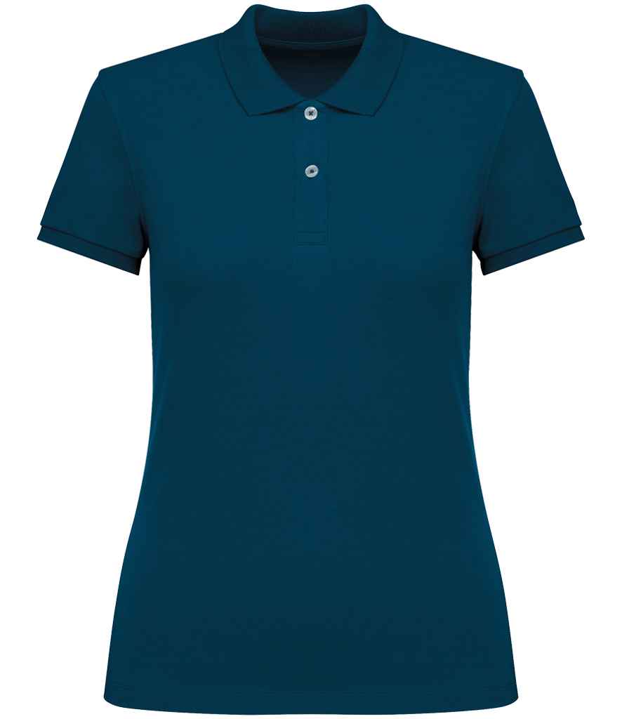 Native Spirit Ladies Piqué Polo Shirt | Peacock Blue