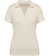 Native Spirit Ladies Terry Towel Polo Shirt | Ivory thumbnail 1