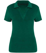 Native Spirit Ladies Terry Towel Polo Shirt | Malachite Green thumbnail 1