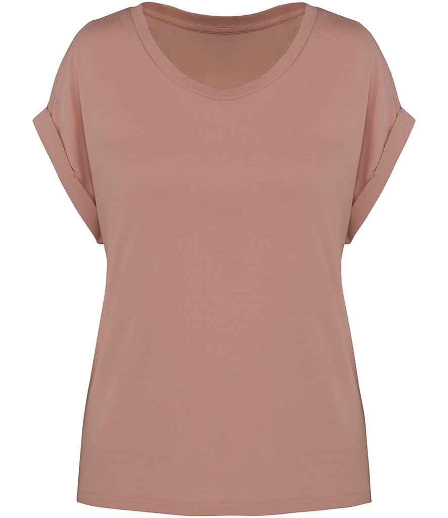 Native Spirit Ladies Roll-Up Sleeve T-Shirt | Petal Rose