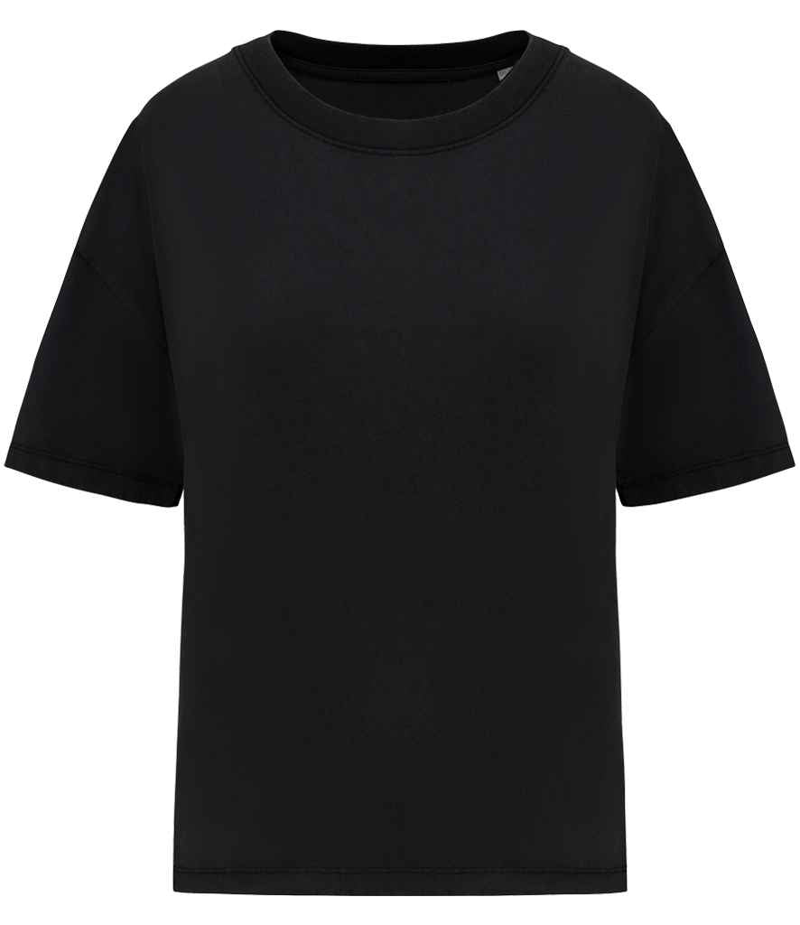 Native Spirit Ladies Oversize Washed Effect T-Shirt | Washed Black