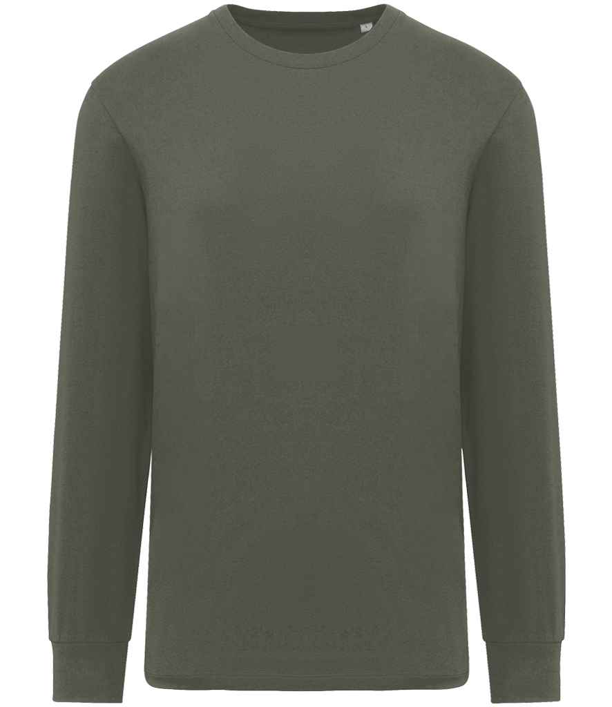 Native Spirit Unisex Crew Neck Long Sleeve T-Shirt | Organic Khaki