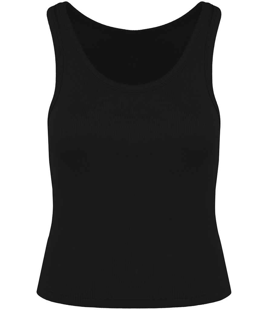Native Spirit Ladies Ribbed Tank Top | Black