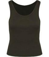 Native Spirit Ladies Ribbed Tank Top | Organic Khaki thumbnail 1