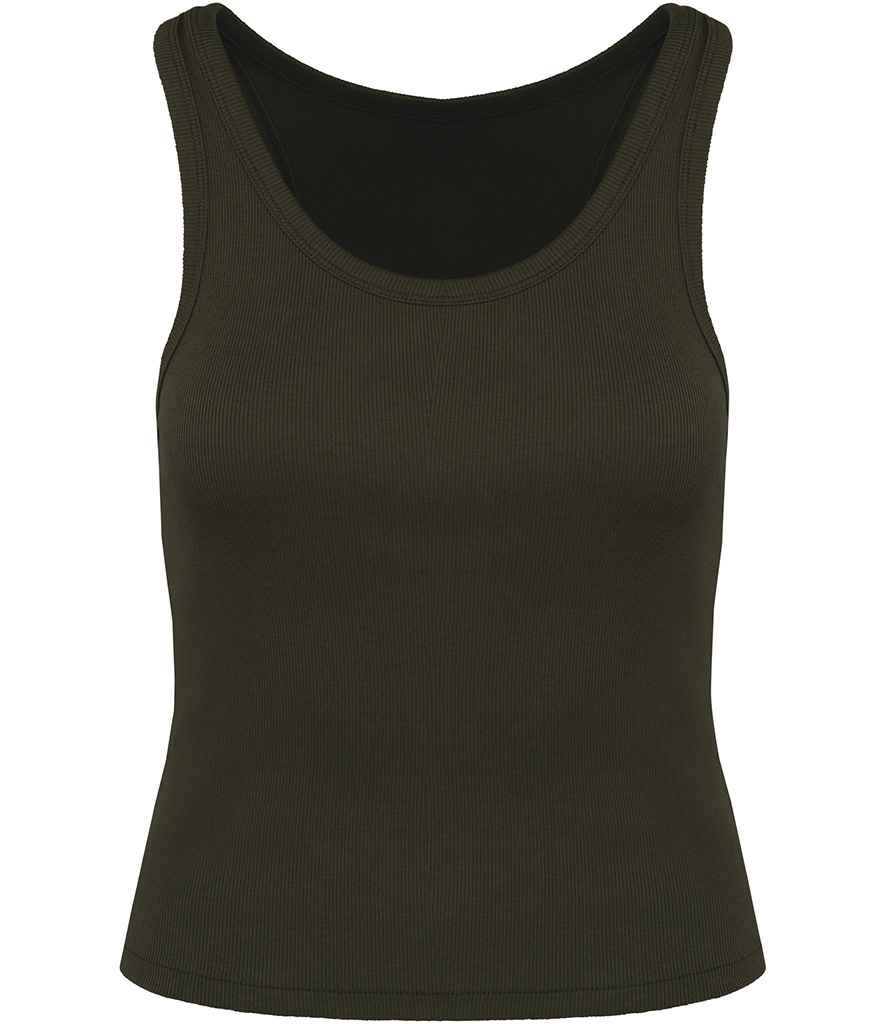 Native Spirit Ladies Ribbed Tank Top | Organic Khaki